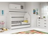 Bed for Children HOUSE 1 - White-Grey, Single, 160x80cm