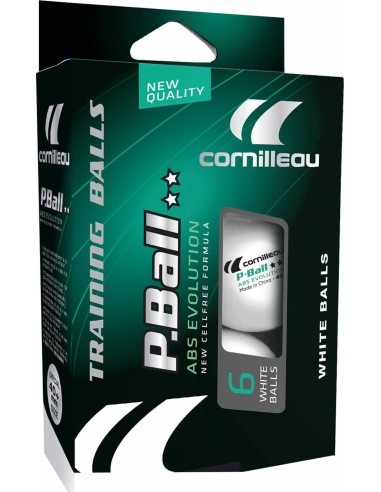 Cornilleau P-Ball 2* baltos stalo teniso kamuoliukai x6