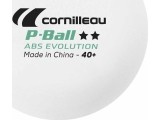 Cornilleau P-Ball 2* baltos stalo teniso kamuoliukai x6