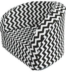 Armchair Misioo Smart - Black & White Zigzag