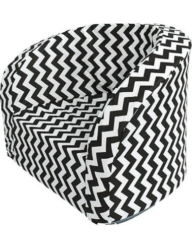 Armchair Misioo Smart - Black & White Zigzag