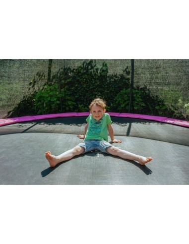 EXIT Silhouette ground trampoline ø366cm with safety net - pink Outdoor Round Coil spring Sunken trampoline