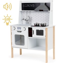 Wooden kitchen for kids + sounds lights ECOTOYS