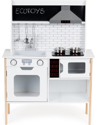 Wooden kitchen for kids + sounds lights ECOTOYS