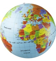 CALY Inflatable globe The World, 50 cm