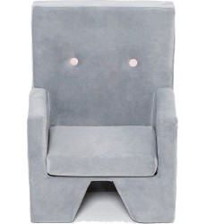 Armchair Misioo Premium - Light Grey/Pink