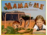 Educational puzzle Mama & me, World animals , 2+