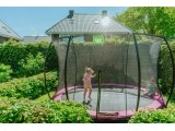 Įleidžiamas batutas EXIT Silhouette ø427 cm su apsauginiu tinklu, rožinis