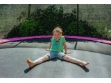 EXIT Silhouette ground trampoline ø427cm with safety net - pink Outdoor Round Coil spring Sunken trampoline