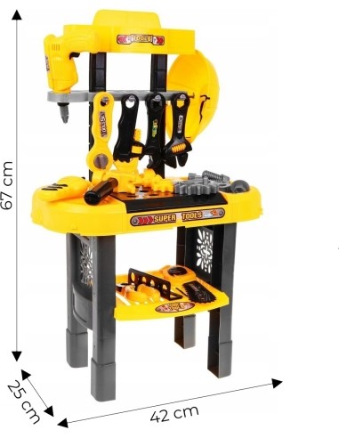 DIY workshop for kids with tools 23 elements