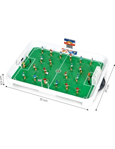 Mini table football game on springs for 22 players