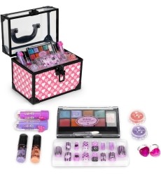 Children's makeup and nail cosmetics trunk set