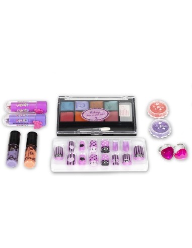 Children's makeup and nail cosmetics trunk set