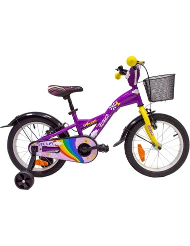 Dviratis 4KIDS Dream 16", dydis 9.5" (24 cm), violetinis