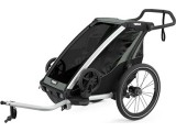 Multi-Sport dvračio priekaba, vežimėlis vaikui Thule Chariot Lite Agave Green, vienvietis