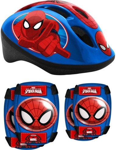 Children’s Helmet + Protectors Set Spiderman