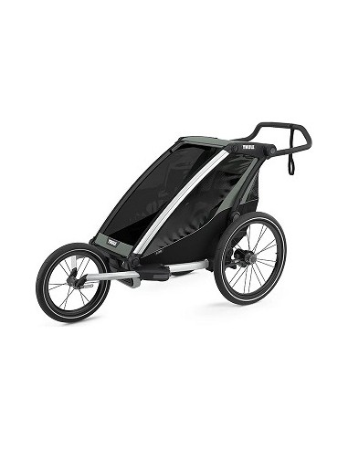 Multi-Sport dvračio priekaba, vežimėlis vaikui Thule Chariot Lite Agave Green, vienvietis