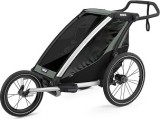 Multi-Sport dvračio priekaba, vežimėlis vaikui Thule Chariot Lite Agave Green, vienvietis