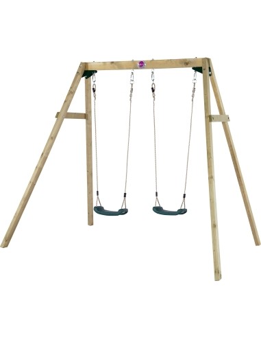 Double Wooden Swing Plum