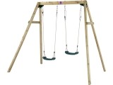 Double Wooden Swing Plum