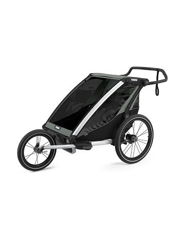 Multi-Sport dvračio priekaba, vežimėlis vaikui Thule Chariot Lite Agave Green, dvivietis