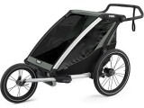 Multi-Sport dvračio priekaba, vežimėlis vaikui Thule Chariot Lite Agave Green, dvivietis