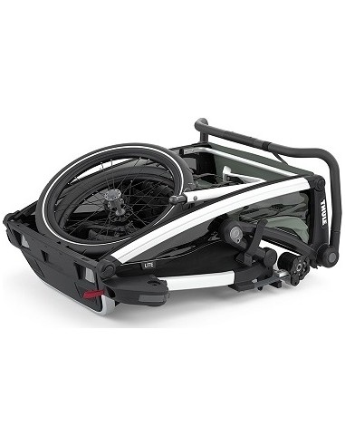 Multi-Sport dvračio priekaba, vežimėlis vaikui Thule Chariot Lite Agave Green, dvivietis