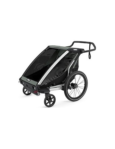 Multi-Sport dvračio priekaba, vežimėlis vaikui Thule Chariot Lite Agave Green, dvivietis