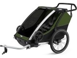 Multi-Sport Bike Trailer Thule Chariot Cab Aluminium/Cypress Green, 2-seat