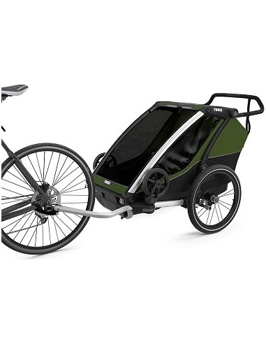Multi-Sport Bike Trailer Thule Chariot Cab Aluminium/Cypress Green, 2-seat