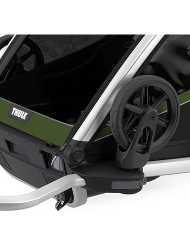 Multi-Sport Bike Trailer Thule Chariot Cab Aluminium/Cypress Green, 2-seat