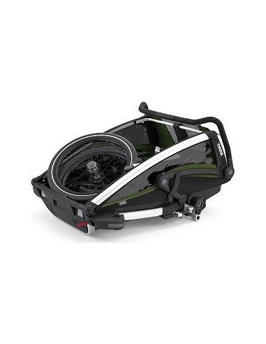 Multi-Sport Bike Trailer Thule Chariot Cab Aluminium/Cypress Green, 2-seat