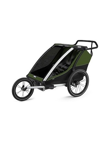 Multi-Sport Bike Trailer Thule Chariot Cab Aluminium/Cypress Green, 2-seat