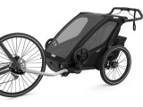 Multi-Sport dviračio priekaba, vežimėlis vaikui Thule Chariot Sport Midnight Black on Black, dvivietis