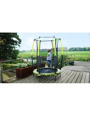 EXIT Tiggy Junior batutas su apsauginiu tinklu, ø140 cm, juodas/žalias