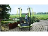 EXIT Tiggy Junior batutas su apsauginiu tinklu, ø140 cm, juodas/žalias