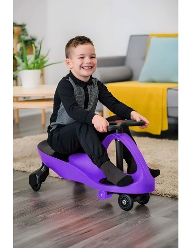 Gravitacinė mašinėlė vaikams su LED ratais, violetinė ECOTOYS