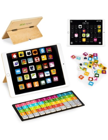 Wooden educational tablet magnetic board ECOTOYS