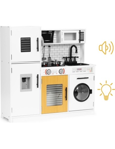 Large wooden kitchen for kids + sounds lights ECOTOYS