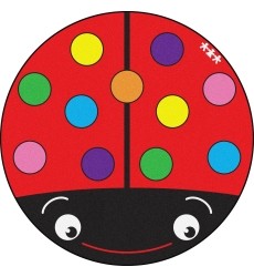 Round carpet. Ladybug