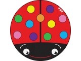 Round carpet. Ladybug