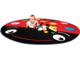 Round carpet. Ladybug