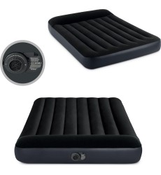 Inflatable mattress with pump bed velour Intex 64148ND