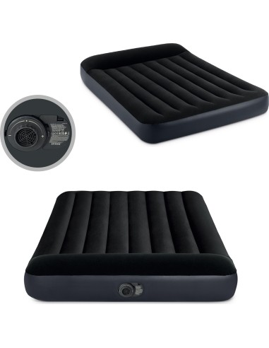 Inflatable mattress with pump bed velour Intex 64148ND