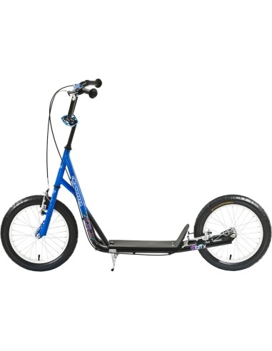 Miesto paspirtukas su pripučiamais ratais Worker City (iki 100kg) - Black-Blue