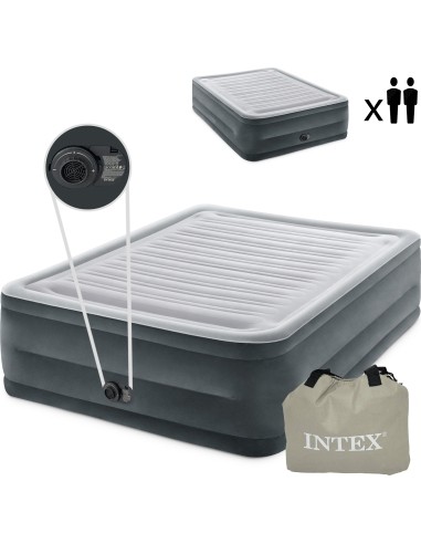 Double bed mattress with automatic pump - 203x152cm INTEX