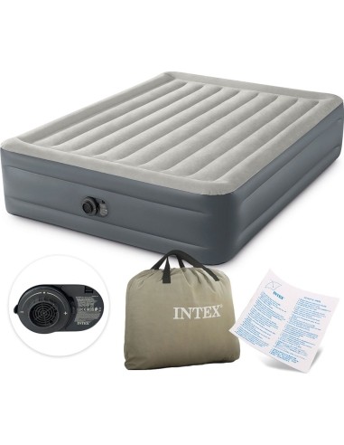 Large inflatable mattress 203x152 cm with built-in pump INTEX 64126