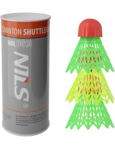 Greitojo badmintono plunksniukai Nils NBL6513, nailonas, 3 vnt.