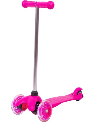 Children’s Tri Scooter WORKER Lucerino with Light-Up Wheels - Pink