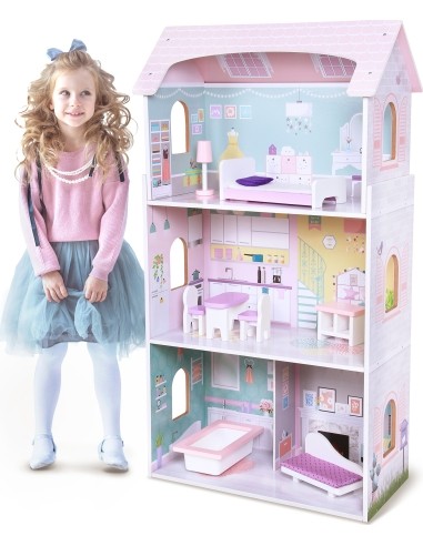 Wooden Dollhouse Ecotoys Blueberry Residence